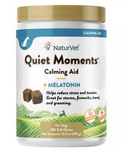 Natur Vet Quiet Moments CALMING AID Melatonin For Dogs 180 Soft Chews