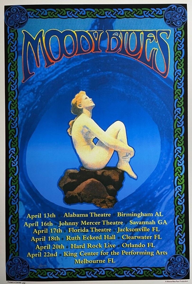 Moody Blues - 2001 Tour Poster - "Original 1st Edition" - Signed by Bob Masse