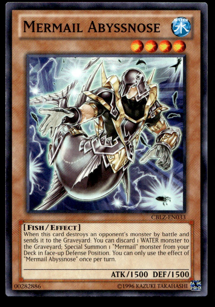 Mermail Abyssnose - CBLZ-EN033 - 1st Edition - YuGiOh