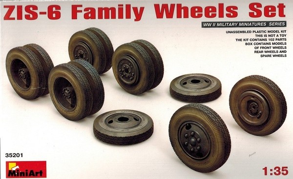 MiniArt 35201 - ZIS 6 Family Wheels Set - Truck LKW RäDer Rad - 1:35-image