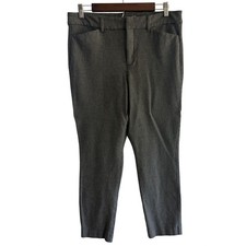 Old Navy Pixie High Rise Houndstooth Ankle Pants Black White Sz 12 Slim Pockets