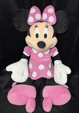 Disney Minnie Mouse Large Plush Stuffed Animal Pink Dress 30
