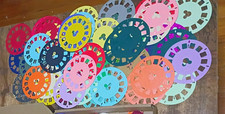 View-Master Mickey Mouse 3D Reels Lot Assorted Colors Handmade Die Cuts