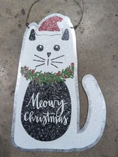 Cat shaped Christmas Ornament