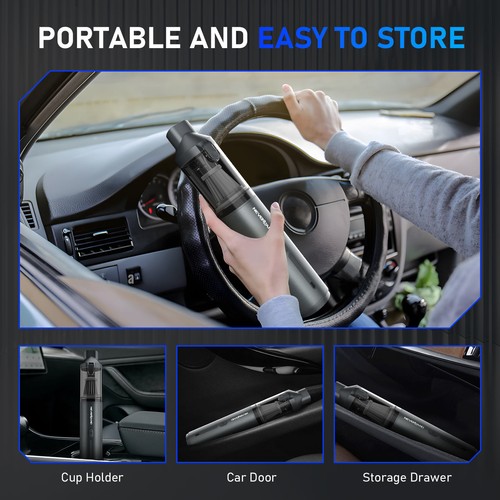 82000RPM Cordless Hand Held Vacuum Cleaner Mini Portable Car Auto Home Wireless - Picture 9 of 14