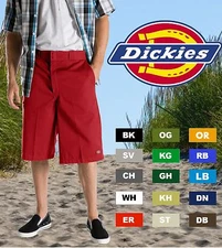 DICKIES Men 13" SHORT Uniform School Work ALL COLORS CELL Phone Pocket 42283