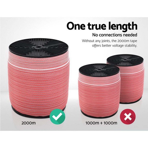 Giantz Electric Fence Poly Tape 2000M - Picture 3 of 6