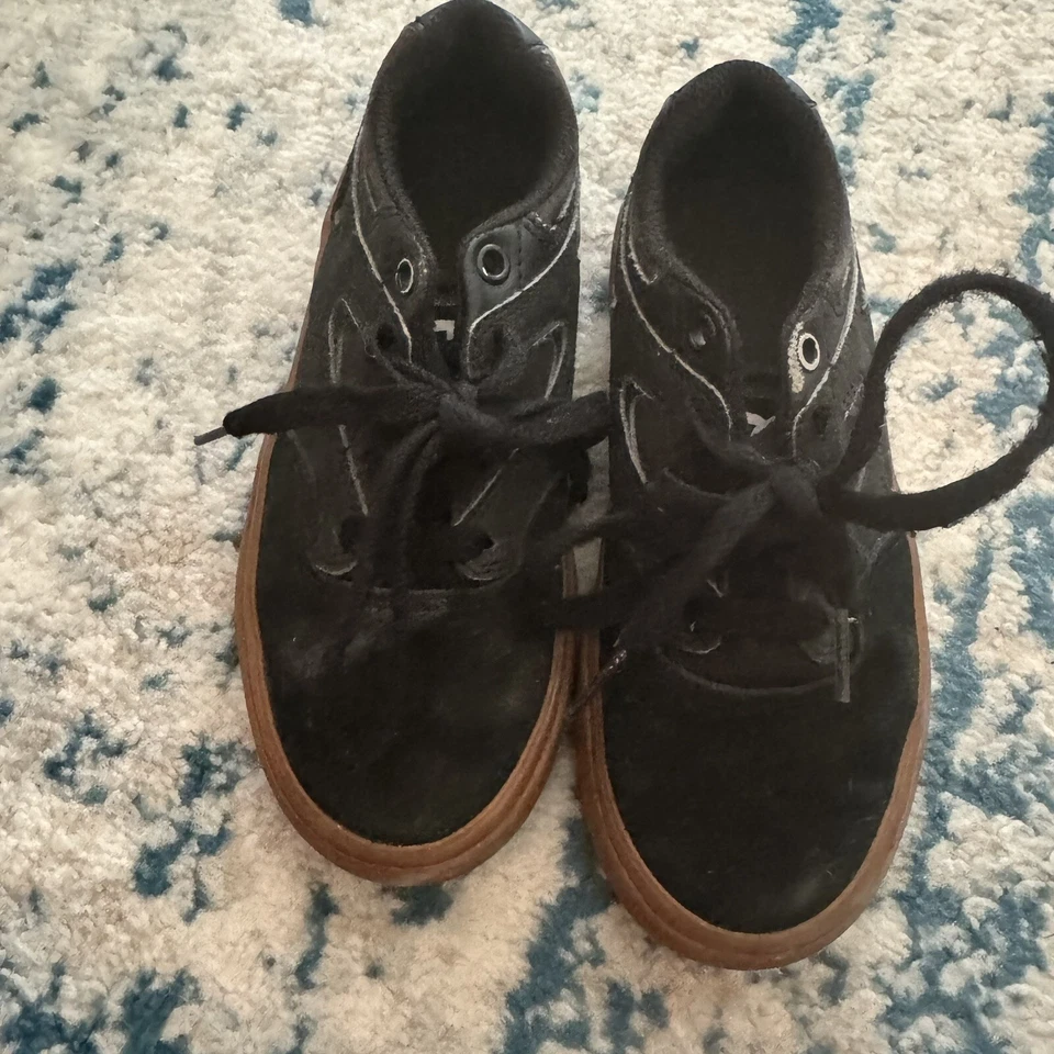 Sapatos de Skate Josh Kalis DC Meninos Meninas Preto Couro/Camurça/Lona Tamanho 13k - Imagem 3 de 4