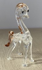 Vintage Hand Blown Art Glass Horse Pony Stallion Equestrian Small Figurine