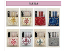 Set of 2 Yara Kylie Embroidered Curtains with Attached Val  Backing, 84" Long