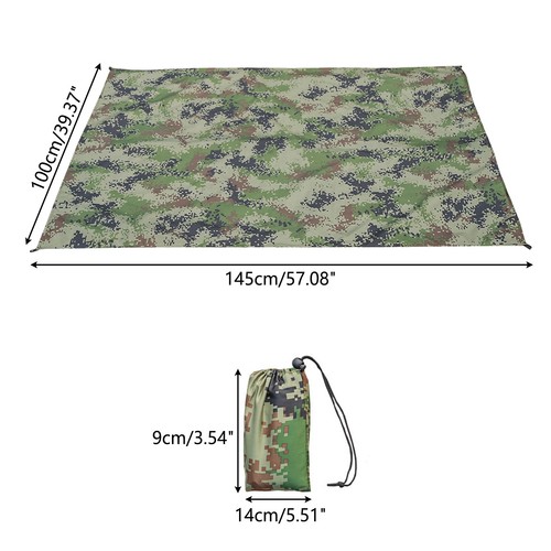 3x2.9m Camping Tarp Tent Hammock Rain Fly Waterproof Shelter Camo Lightweight - Picture 13 of 26