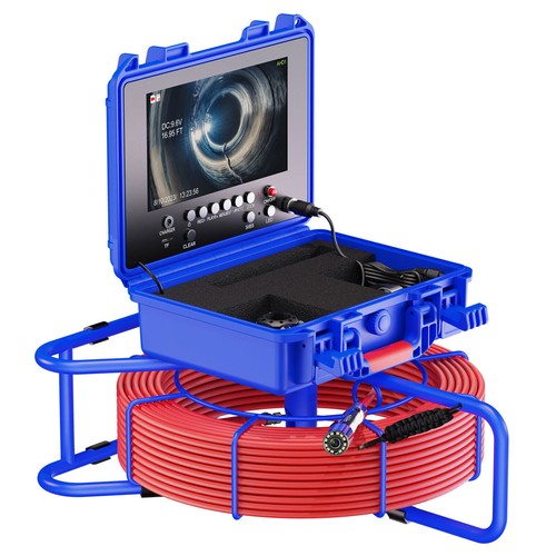 Sewer Camera 164ft Pipe Inspection Camera 512hz Self-leveling w/ Meter Counter - Picture 14 of 21