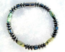 Men  s Women  s Magnetic Therapy Bracelet Anklet Healing AFRICAN TURQUOISE 1 Row