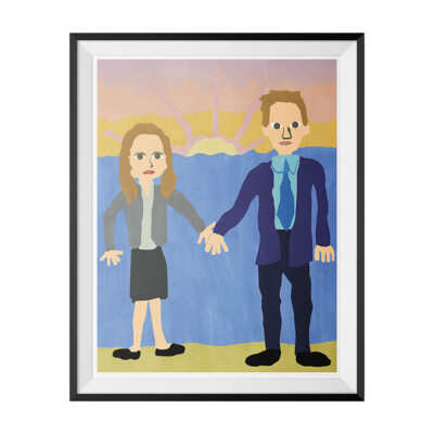 Jim & Pam Wedding Poster The Office Michael Scott Painting Dunder Mifflin 11x17