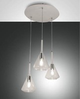 Fabas Luce Pendelleuchte Tris E27 Ø520Mm Transparent