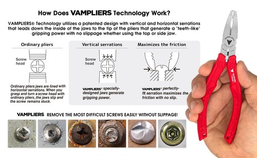 VAMPLIERS 3-PC Specialty Screw Extractor Pliers Set VT-001-S3D - Picture 7 of 14
