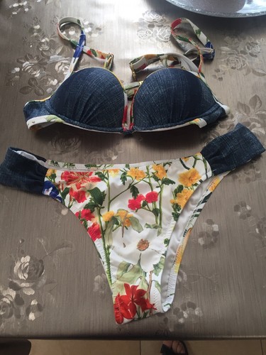 costume bikini yamamay 2017 fantasia di jeans e fiori | eBay
