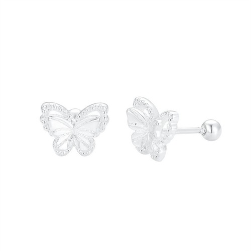Süße Doppel Schmetterling Ohrringe Tier Piercing Schraube Kugel Ohrstecker - Bild 5 von 5