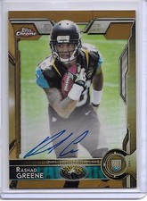 2015 Topps Chrome RASHAD GREENE GOLD REFRACTOR AUTO ROOKIE RC #1/10 JAGUARS!!