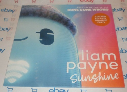 VERSIEGELT LIAM PAYNE SIGNIERTE KUNSTKARTE + SUNSHINE L/E ORANGE VINYL-SCHALLPLATTE AUTO COA