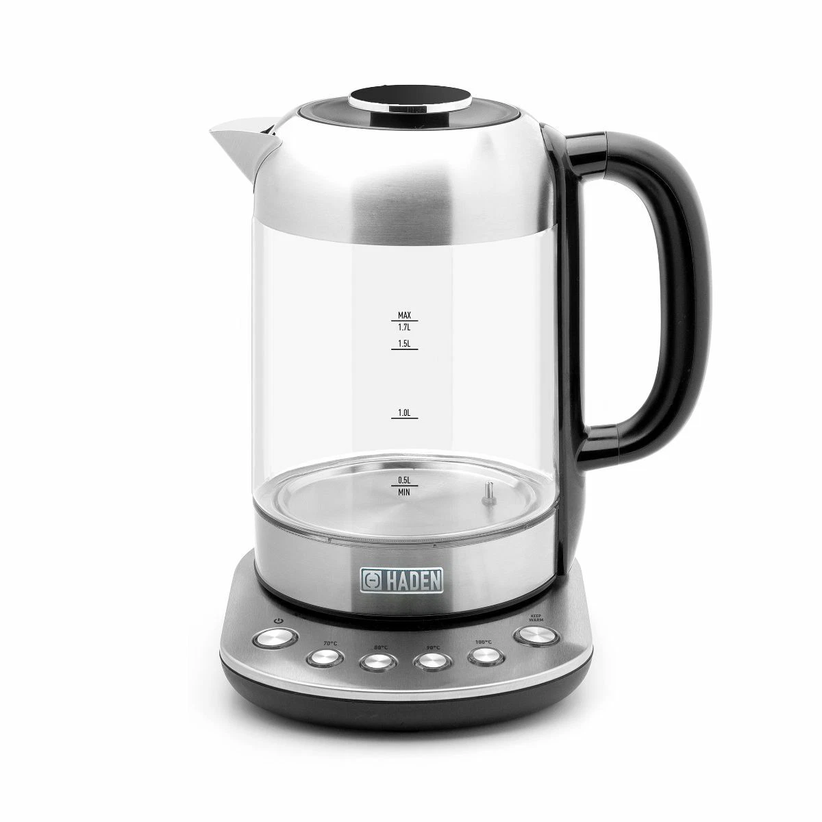 Haden Richmond 1.7L Variable Temperature Control Kettle Glass 3000W Glass Body