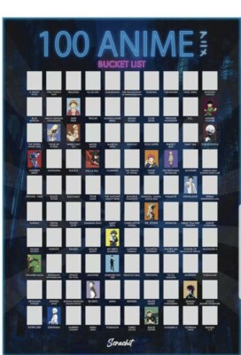 Anime Scratch Off Poster – 100 Film-Klassiker Zum Abkratzen, Als Wanddeko Oder Geschenk