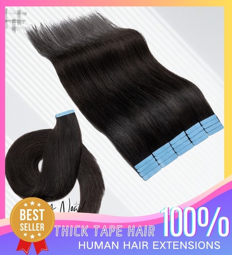 CLEARANCE 12-24" 40PCS Thick Tape In Remy Human Hair Extensions Full Head Ombre - Picture 37 of 75