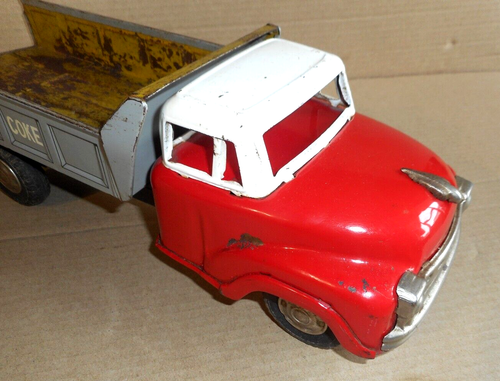vintage tin toy LINEMAR Japan - friction COAL AND COKE TRANSPORT DUMP TRUCK 50s - Foto 10 di 18