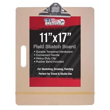 U.S. Art Supply 11" x 17" Artist Sketch Tote Board - Lightweight Hardboard Dr...
