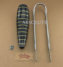 LOWRIDER 24" SHORT BACK SISSY BAR IN CHROME W/SPARKLE/GOLD BLACK BANNANA SEAT