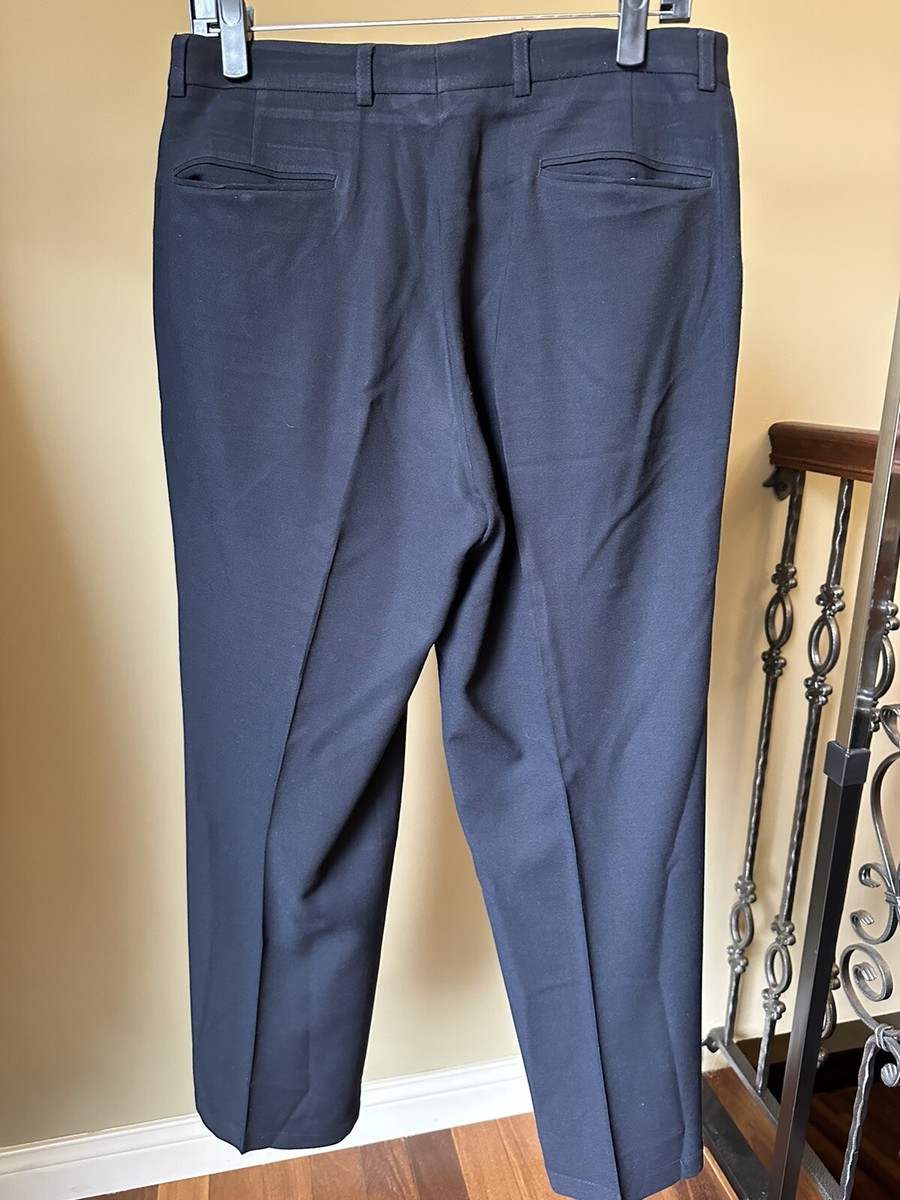Armani Collezioni Men's Pleated Dress Pants Black Size 34 | eBay