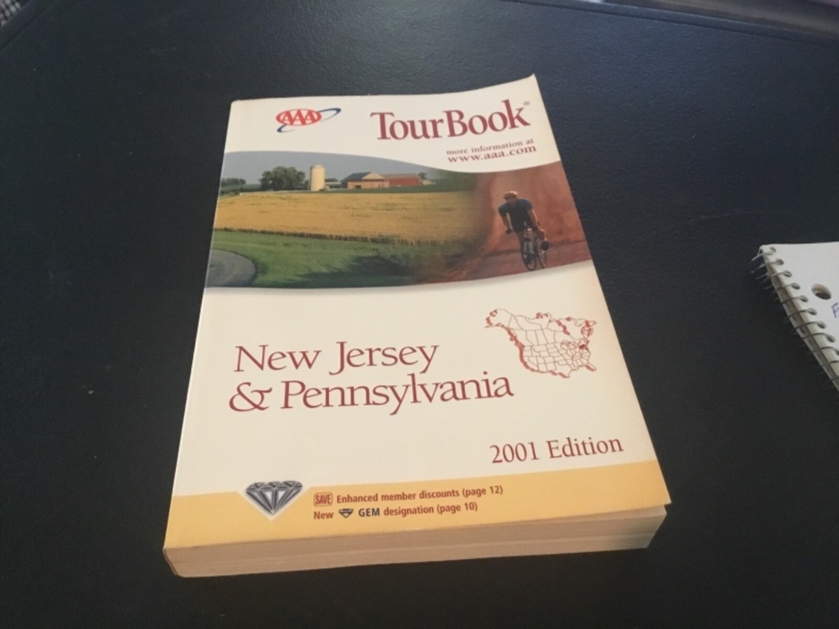 AAA Tourbook New Jersey and Pennsylvania Book 2001 Edition | eBay