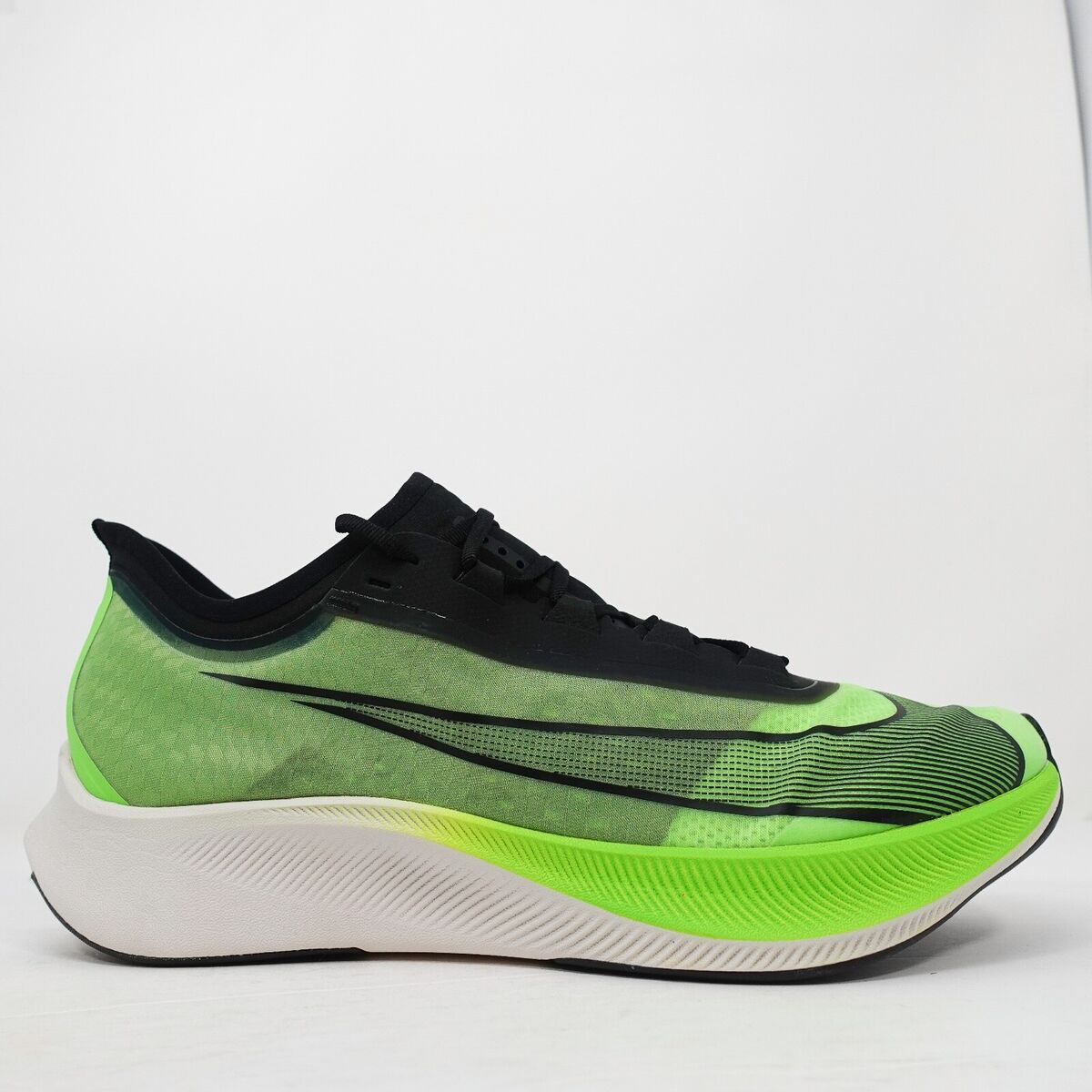 Consulado Pareja Lugar de la noche Nike Zoom Fly 3 Vapor Weave Running Shoes Electric Green AT8240-300 Mens  Size 14 | eBay
