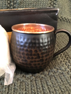 STAGLIFE Black Moscow Mule Copper Mugs – Set Of 4 (Two Styles: Black & Antique Black), 16 Oz Each