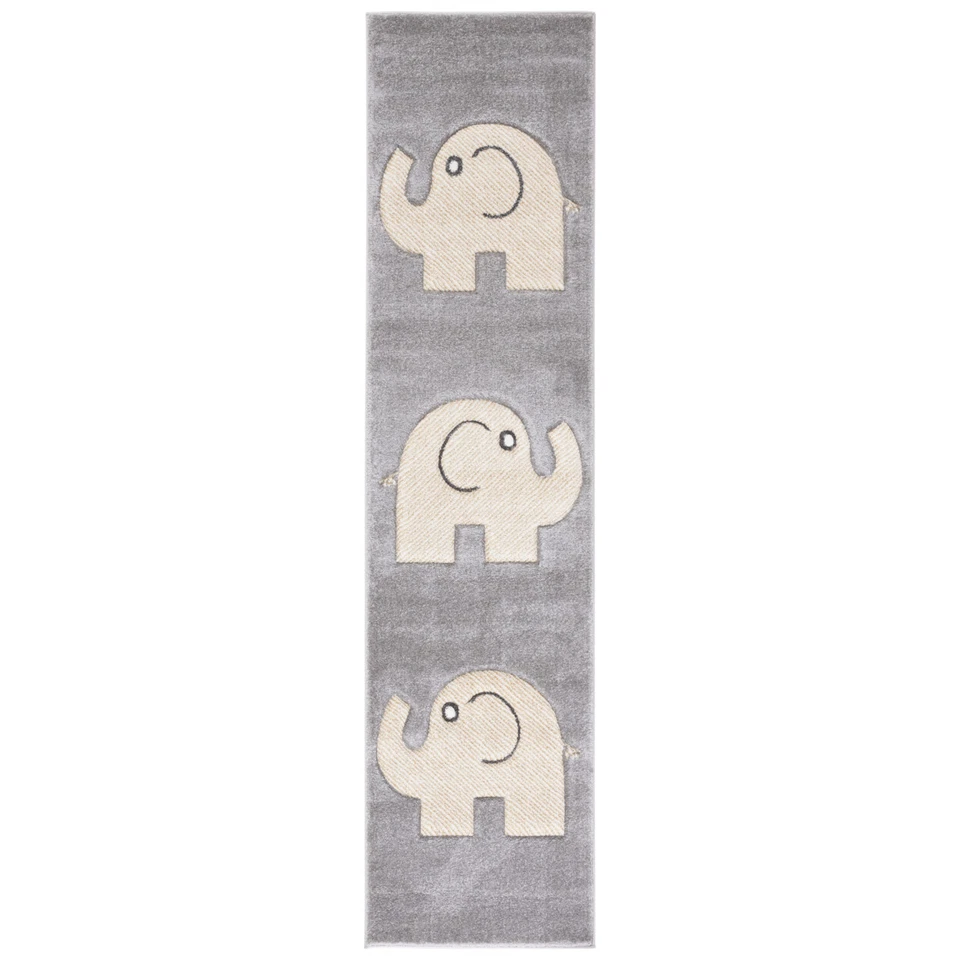 SAFAVIEH Carousel Kids Collection CRK165B Grey/Ivory Rug - Image 3 of 4