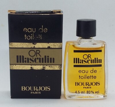 Rare Mini Perfume - OR MASCULIN BOURJOIS - EDT - miniature 4,5 ml = 0.15 fl.oz