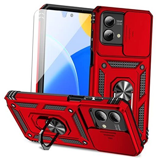 for Moto G Stylus 5G 2023 Case with Red w/ Slide Camera 2nd gen. Military Grade
