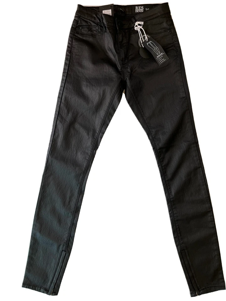 RES Denim Trashqueen Coated High-Waisted Super Skinny Jeans Black Nasty Gal - Image 4 of 4