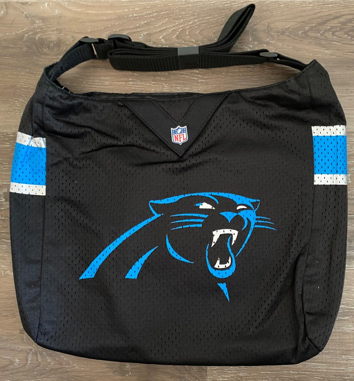NFL~NEW~Carorlina Panthers Jersey Tote Bag~Black & Blue~NWT