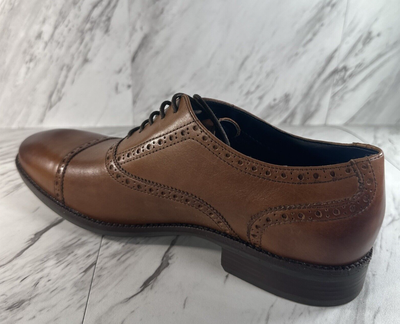 Cole Hann Wayne Cap Toe Oxford British Tan Mens Dress Shoes  display picture 1