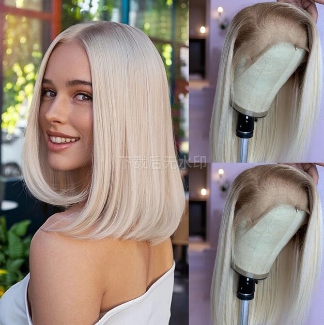 Blonde Ombre Wig Pre Plucked 13x4 Lace Frontal Virgin Human 