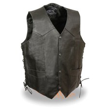 EVENT LEATHER MENS LIVE TO RIDE RIDE TO LIVE EAGLE EMBOSSED LEATHER VEST - SAGG