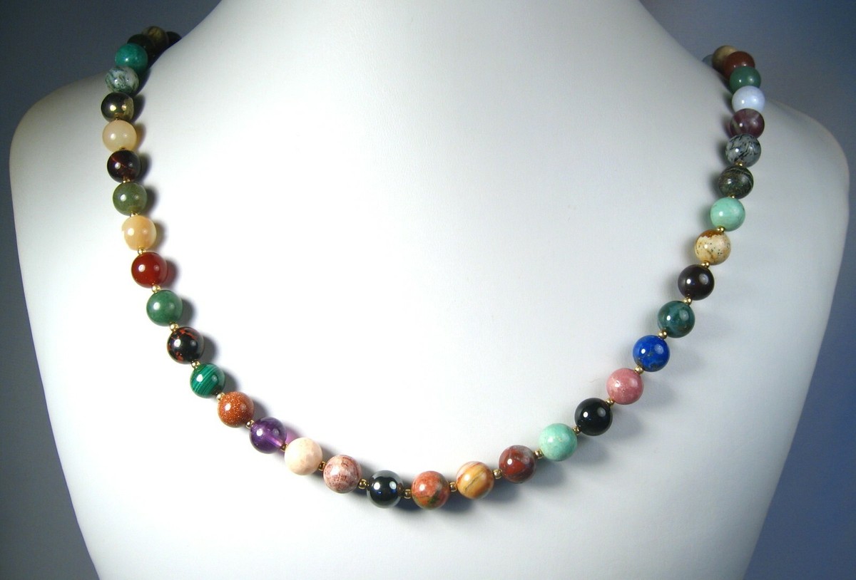 Lyn's Jewelry Multi-Stone Necklace Gold 24