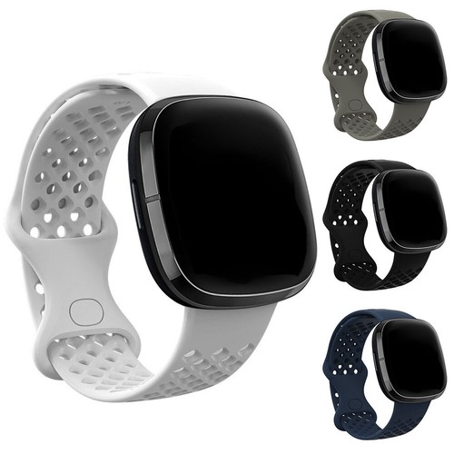 Für Versa 3 Armband Handgelenk Silikon Ersatz Fitbit Uhrenarmband Band Sense : - Picture 4 of 16