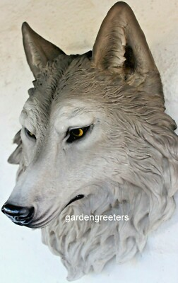 #ad WOLF HEAD WALL MOUNT STATUE WOLF HEAD FIGURINE $84.99