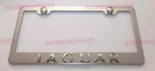 3D Jaguar Stainless Steel Chrome Finished License Plate Frame Rust Free