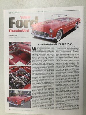HMN 597 Article Hot Rod Profile 1955 Ford Thunderbird Jan 2013 1 page