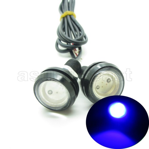 10 x blau 23 mm Auto Eagle Eye LED Tagfahrlicht DRL wasserdicht DC 12 V - Bild 1 von 8