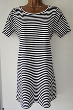 Everlane Navy/White Striped 100% Cotton Tee Shirt Dress / Tunic Flaw. Size XXS