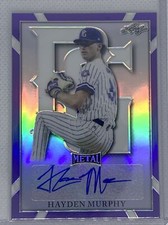 2021 LEAF PERFECT GAME METAL PURPLE REFRACTOR HAYDEN MURPHY AUTO #3/25